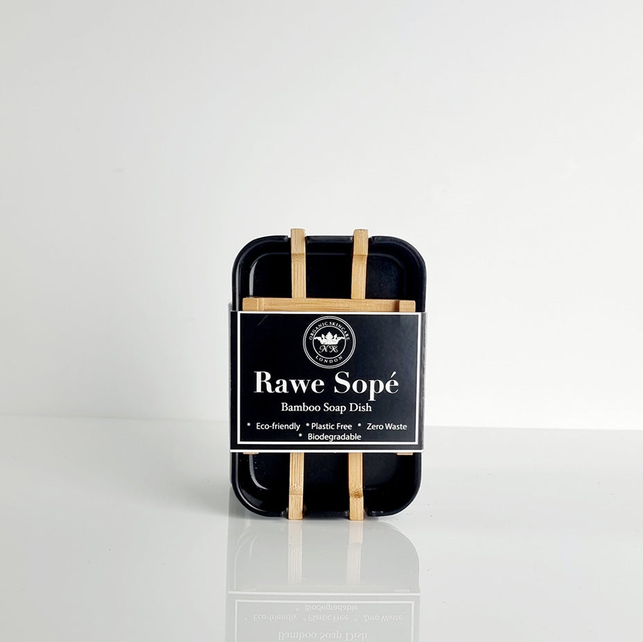 Black Eco Bamboo Soap Dish