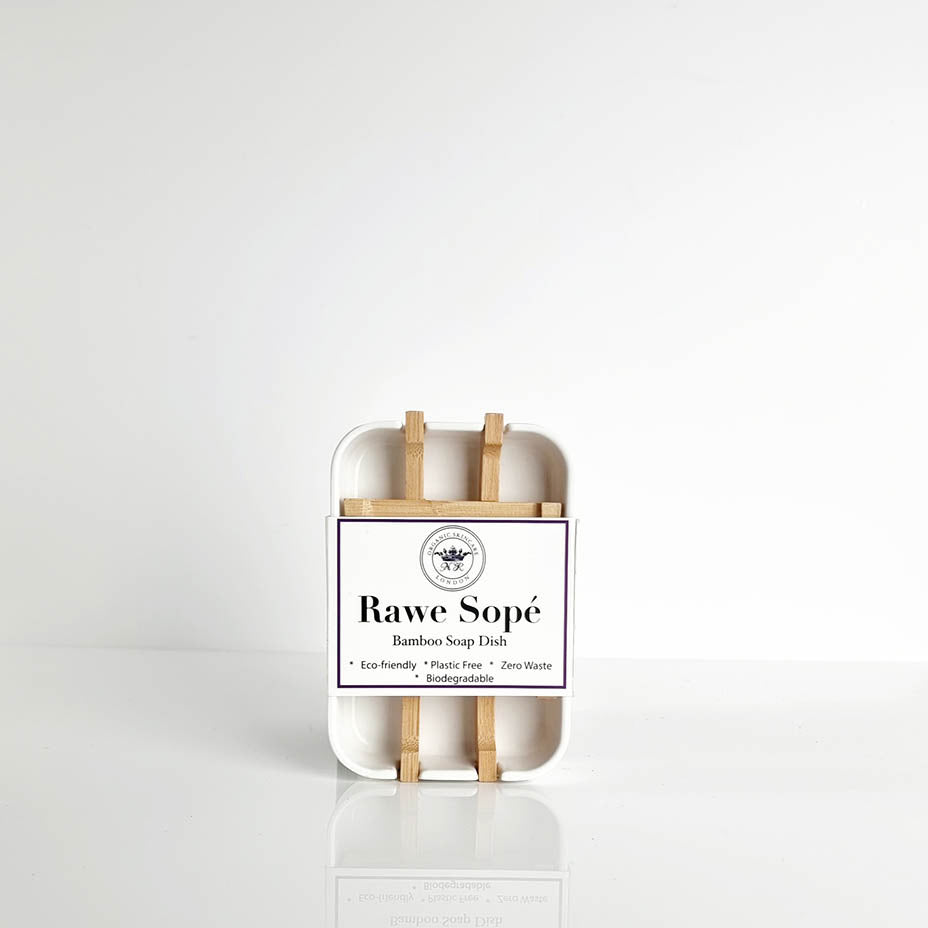 White Eco Bamboo Soap Dish