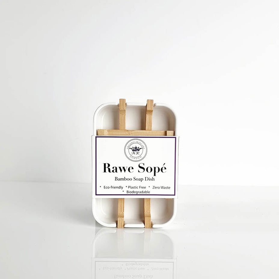 White Eco Bamboo Soap Dish