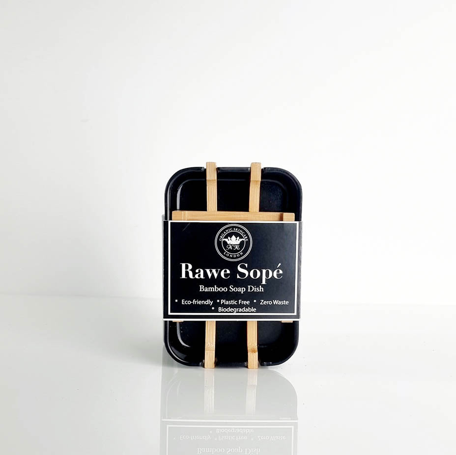 Black Eco Bamboo Soap Dish