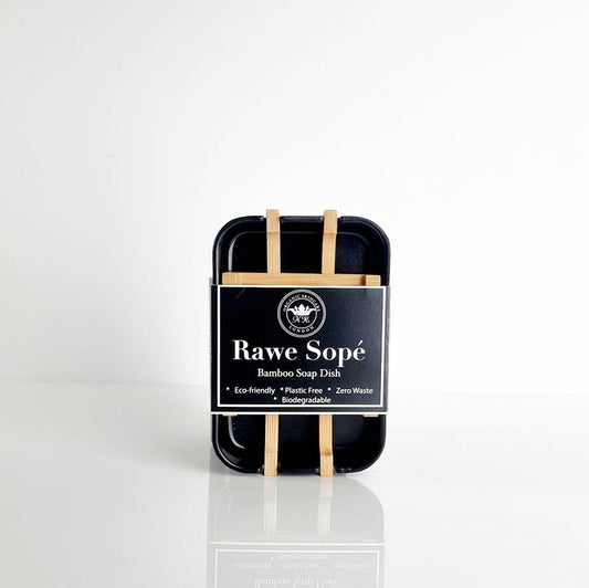 Black Eco Bamboo Soap Dish